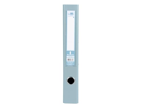 Archivador de palanca liderpapel folio documenta forrado pvc con rado lomo 52 mm gris compresor metalico