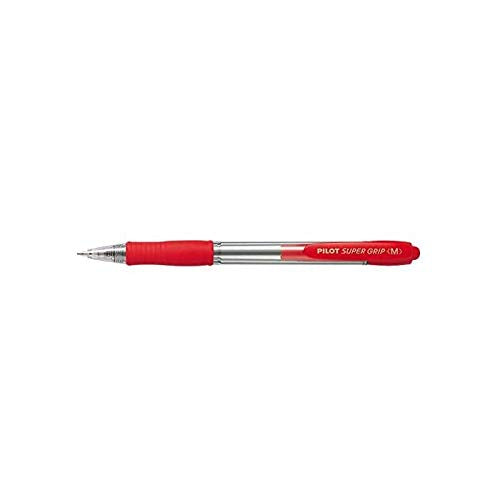 12 bolígrafos recargables de punta media, de plástico, con mango Pilot Super Grip