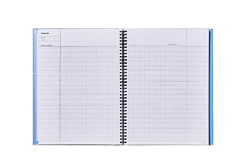ADDITIO - Cuaderno Tríplex para el profesorado | Planificación mensual y semanal | Evaluación | Tutoría | Reuniones | Papel ecológico | Tamaño 22,5 x 31 cm | Español | Lila