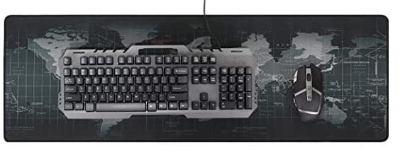 OLIVERIK - Alfombrilla de Ratón de Gaming Mouse Pad, Superficie Impermeable Base de Goma Antideslizante Grande para Jugadores, PC y Portátiles