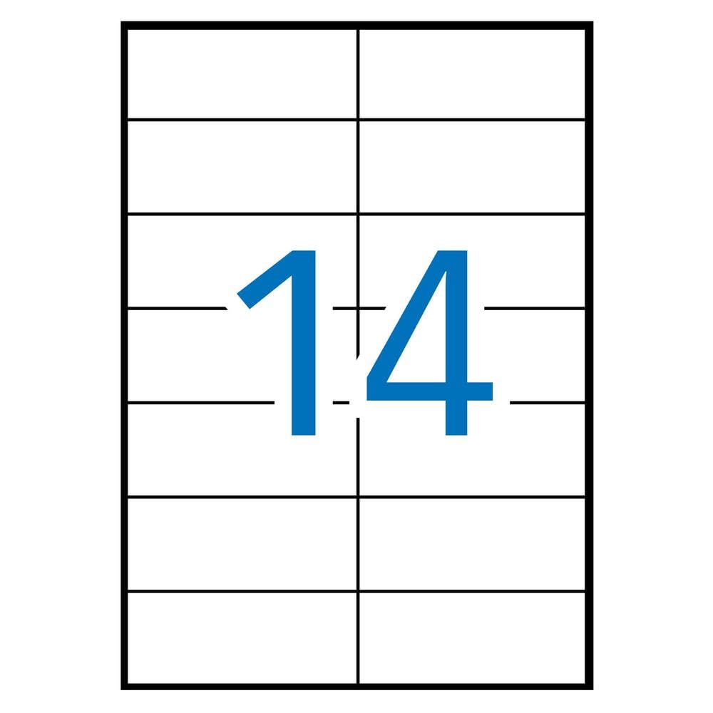 APLI 1277 - Etiqueta adhesiva tamaño 105x42.4 mm -fotocopiadora -laser e inkjet en caja con 1400 etiquetas