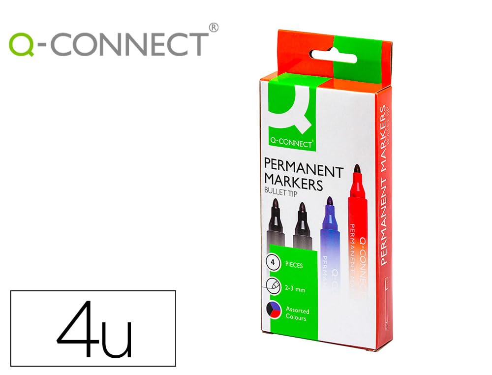 Q-connect - Pack De 4 Rotuladores Kf26088