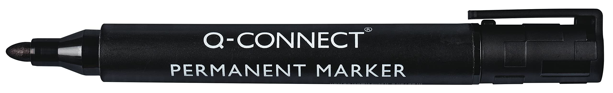 Q-Connect Rotulador marcador permanente negro punta redonda 3.0 mm