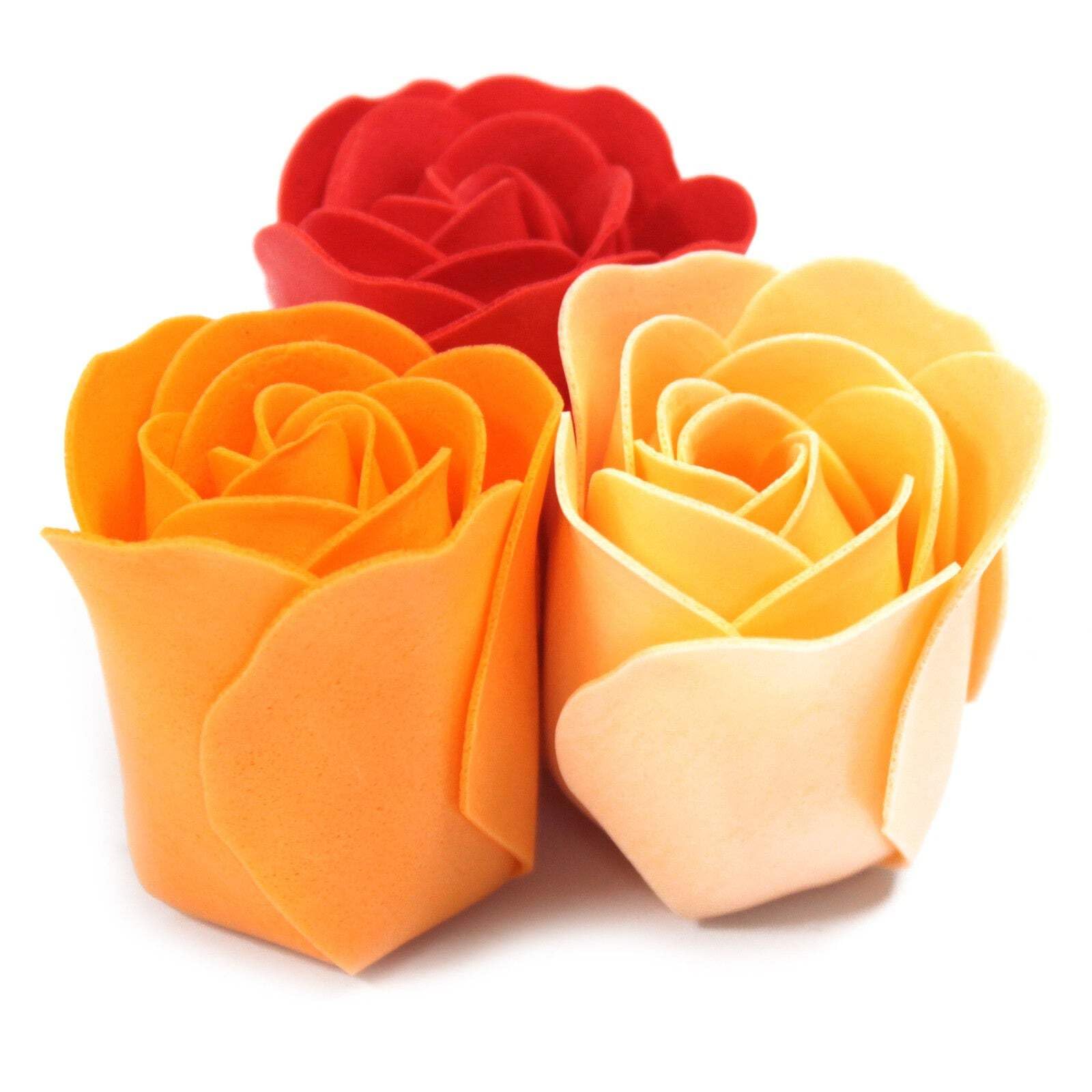 1x Set of 9 Soap Flower Box - Peach Roses