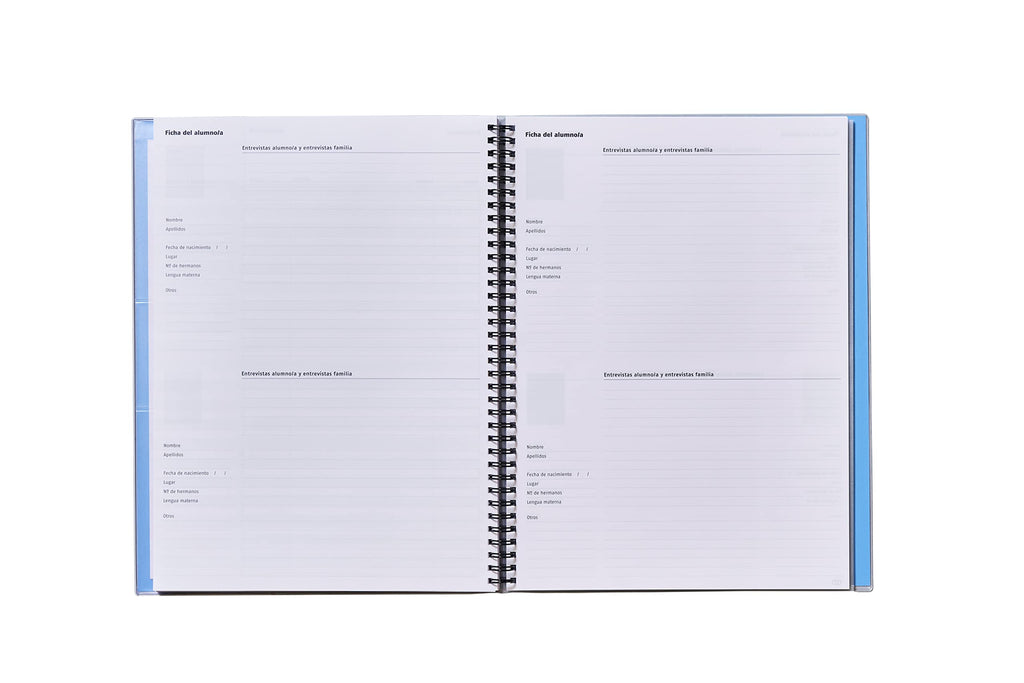 ADDITIO - Cuaderno Tríplex para el profesorado | Planificación mensual y semanal | Evaluación | Tutoría | Reuniones | Papel ecológico | Tamaño 22,5 x 31 cm | Español | Lila