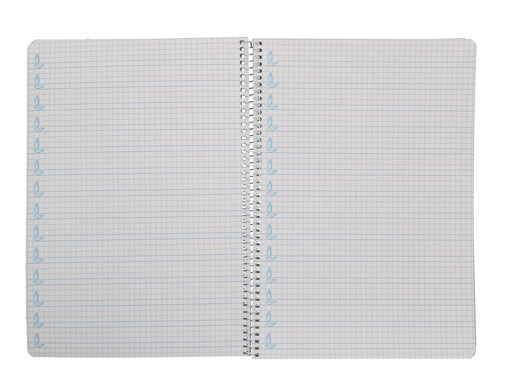 Liderpapel Cuaderno espiral a4 pautaguia tapa blanda 80h 75 gr cuadro pautado 5mm color amarillo.