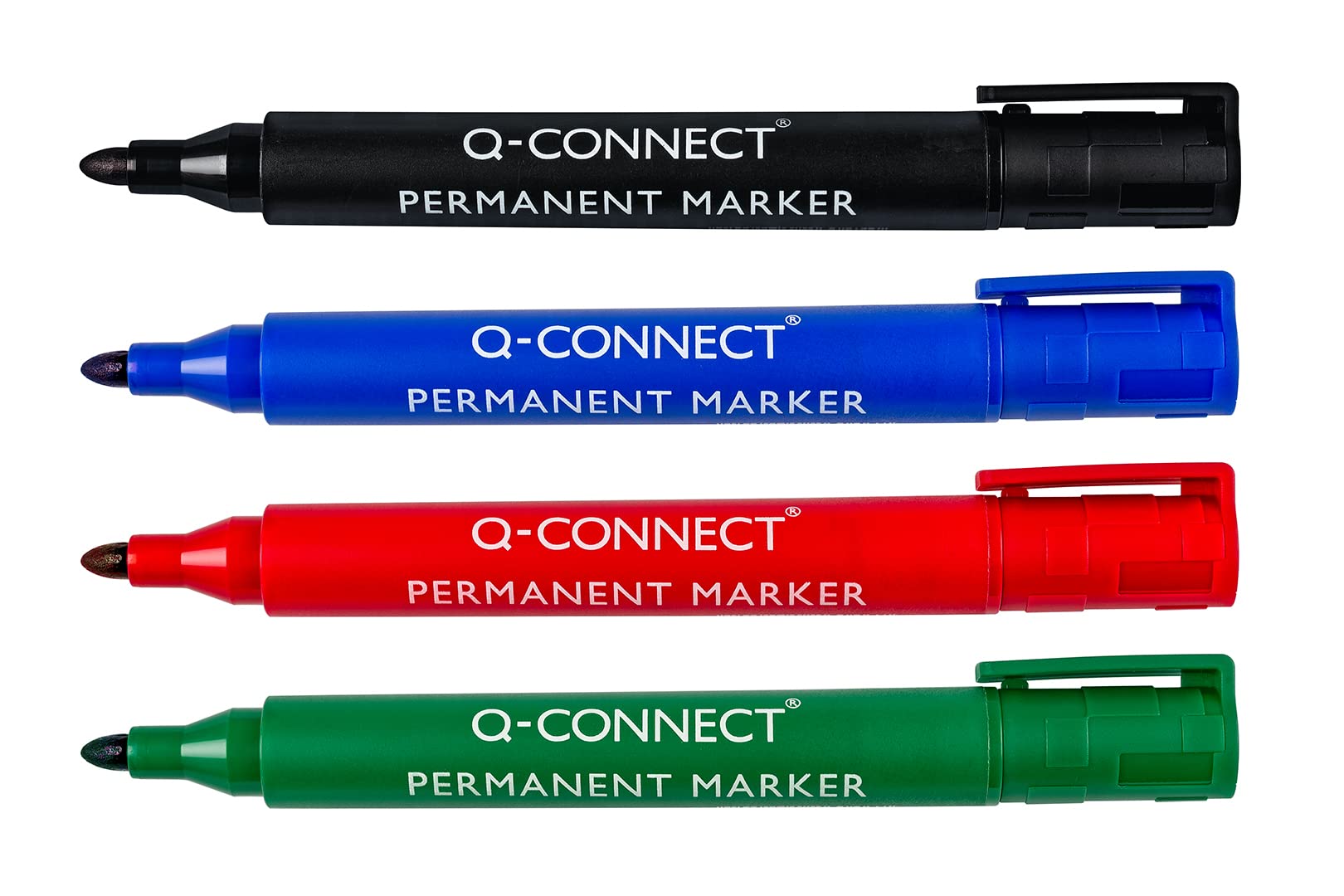 Q-Connect Rotulador marcador permanente negro punta redonda 3.0 mm