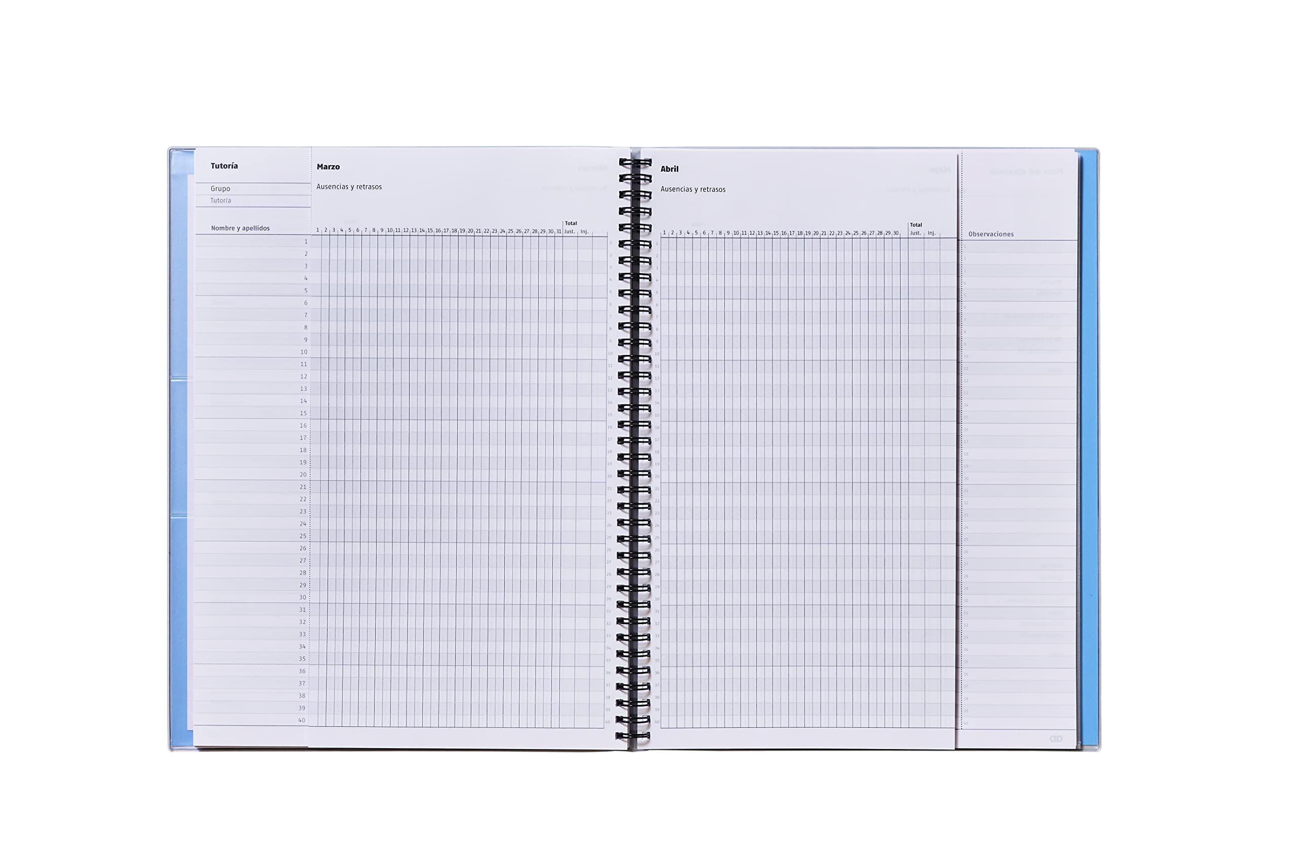 ADDITIO - Cuaderno Tríplex para el profesorado | Planificación mensual y semanal | Evaluación | Tutoría | Reuniones | Papel ecológico | Tamaño 22,5 x 31 cm | Español | Lila