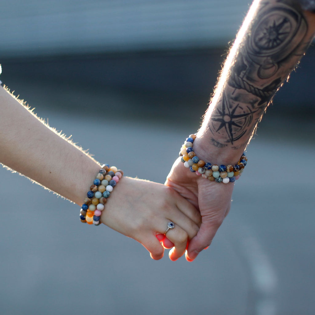 2 Pulseras con Piedras Preciosas - Amor