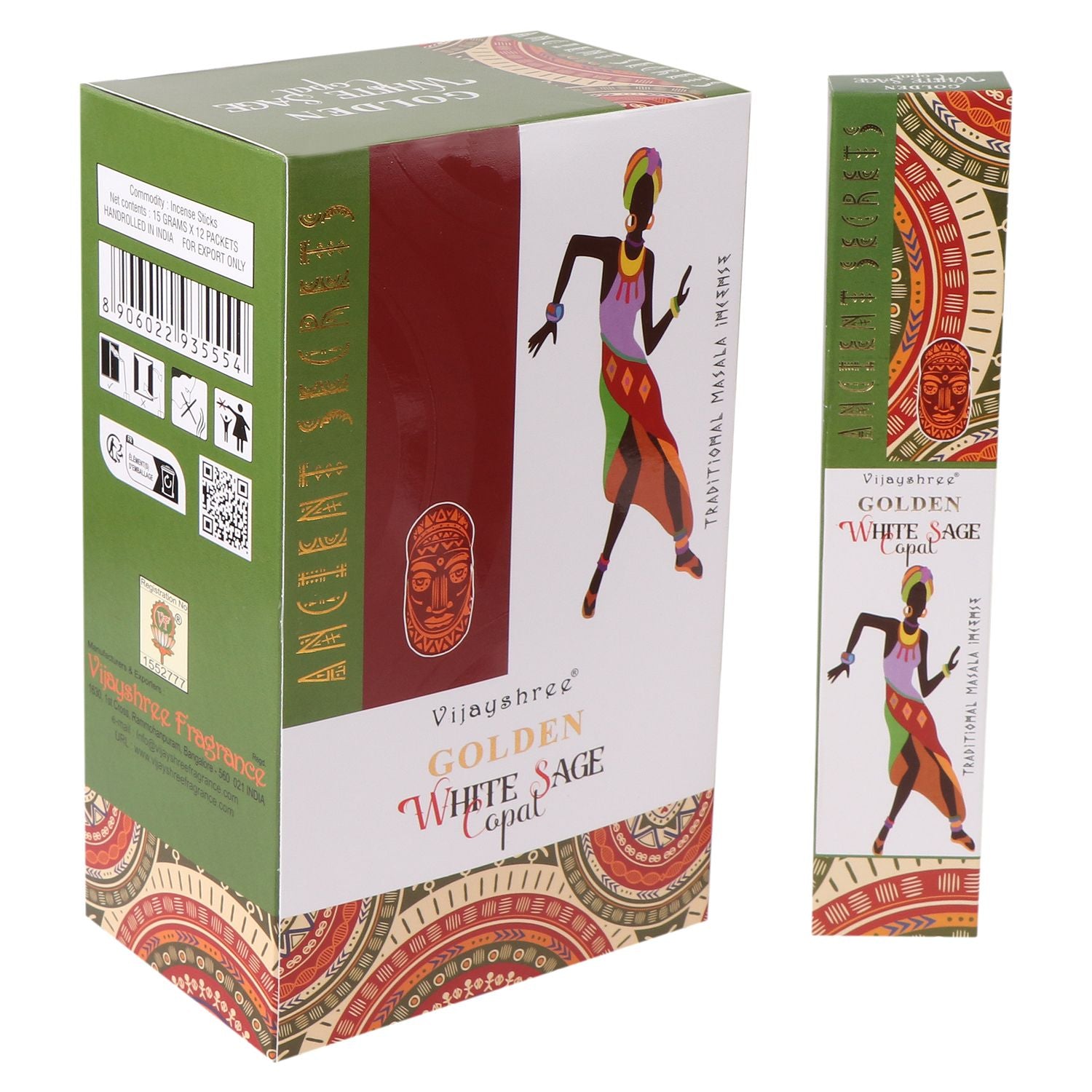 15 g de copal dorado y salvia blanca